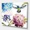 Designart - Humming bird Blue Cottage Flower - Farmhouse Canvas Artwork